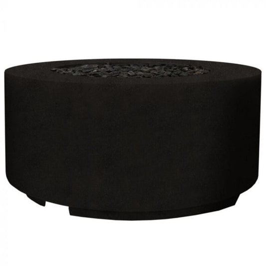 Prism Hardscapes Cilindro 36" Ebony Round Glass Fiber Reinforced Cement Liquid Propane Fire Pit Bowl