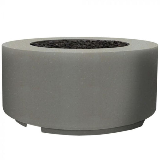 Prism Hardscapes Cilindro 36" Ultra White Round Glass Fiber Reinforced Cement Liquid Propane Fire Pit Bowl