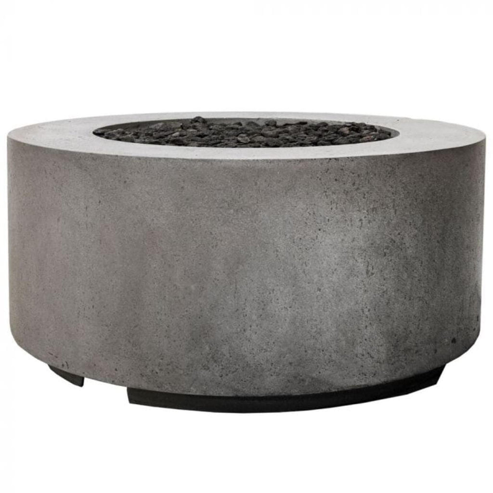Prism Hardscapes Cilindro 36" Pewter Round Glass Fiber Reinforced Cement Liquid Propane Fire Pit Bowl