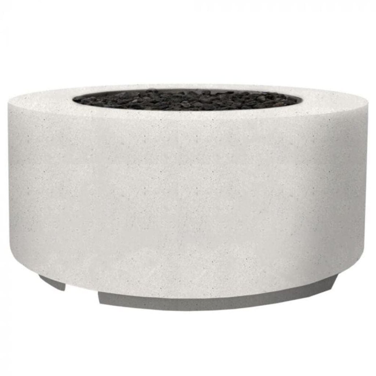 Prism Hardscapes Cilindro 36" Ultra White Round Glass Fiber Reinforced Cement Liquid Propane Fire Pit Bowl