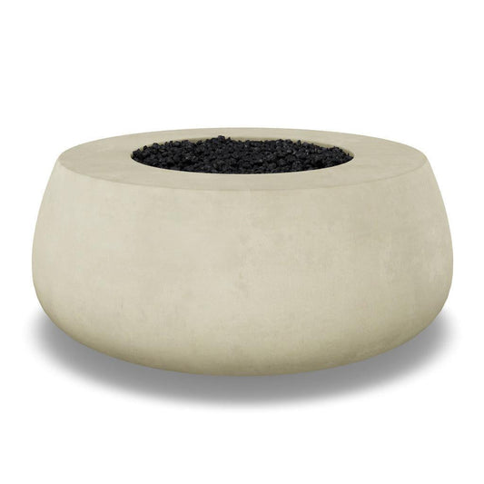 Prism Hardscapes Dune 42" Coastal Round Liquid Propane Concrete Fire Pit Bowl