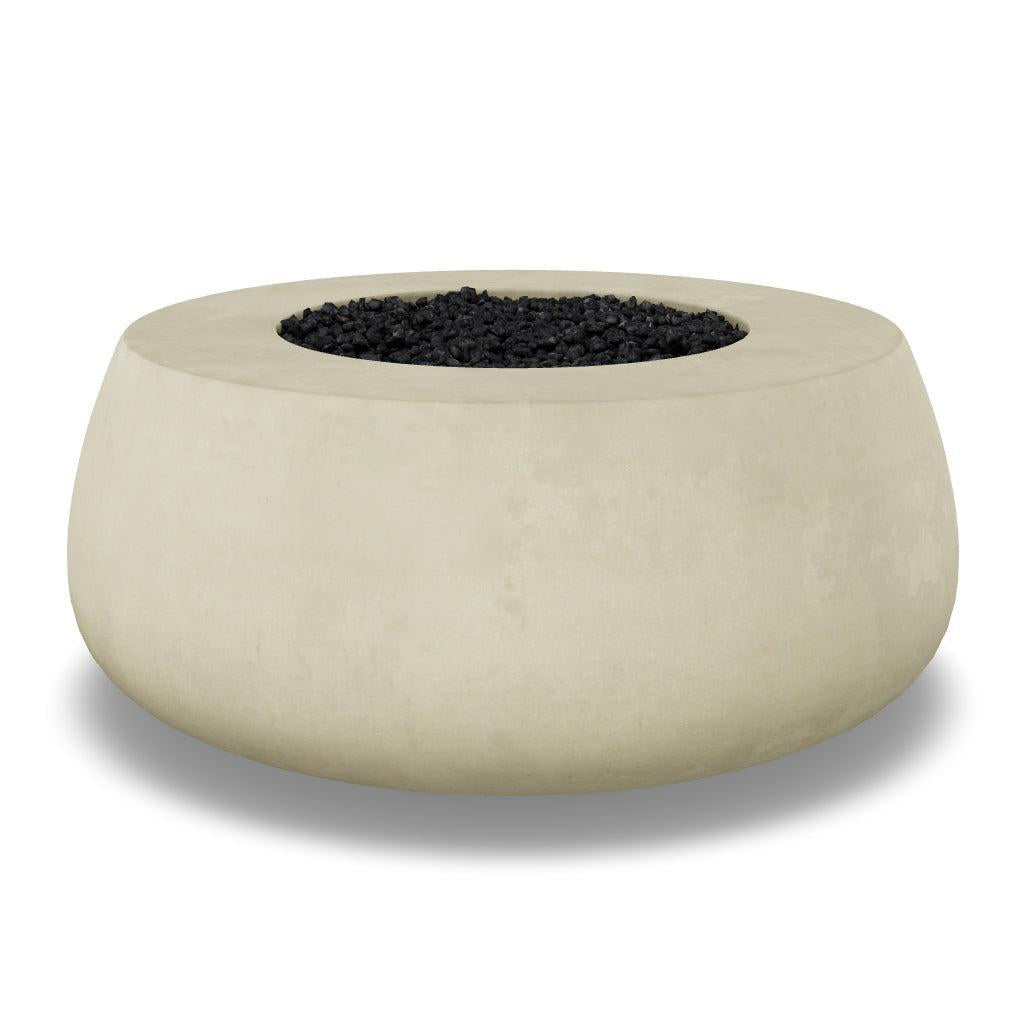 Prism Hardscapes Dune 42" Coastal Round Natural Gas Concrete Fire Pit Bowl
