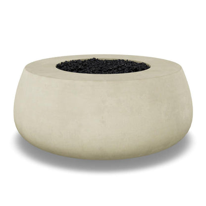 Prism Hardscapes Dune 42" Coastal Round Natural Gas Concrete Fire Pit Bowl
