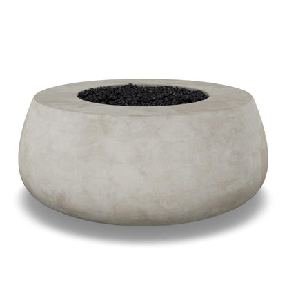 Prism Hardscapes Dune 42" Natural Round Natural Gas Concrete Fire Pit Bowl