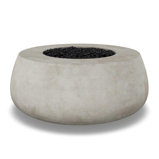 Prism Hardscapes Dune 42" Natural Round Natural Gas Concrete Fire Pit Bowl