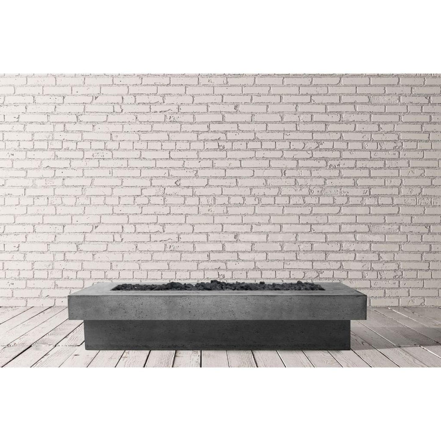 Prism Hardscapes Elevate 80" Coastal Rectangular Glass Fiber Reinforced Cement Liquid Propane Fire Pit Table