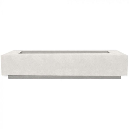 Prism Hardscapes Elevate 80" Ultra White Rectangular Glass Fiber Reinforced Cement Natural Gas Fire Pit Table
