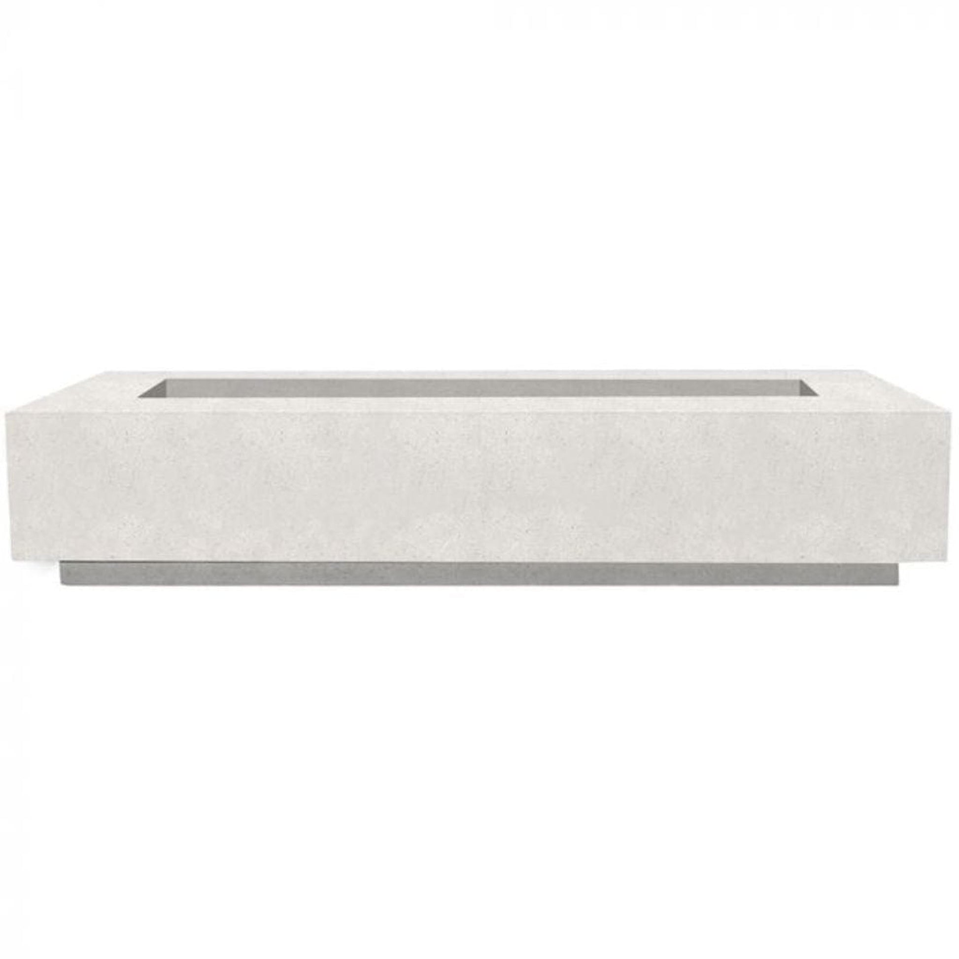 Prism Hardscapes Elevate 80" Ultra White Rectangular Glass Fiber Reinforced Cement Natural Gas Fire Pit Table