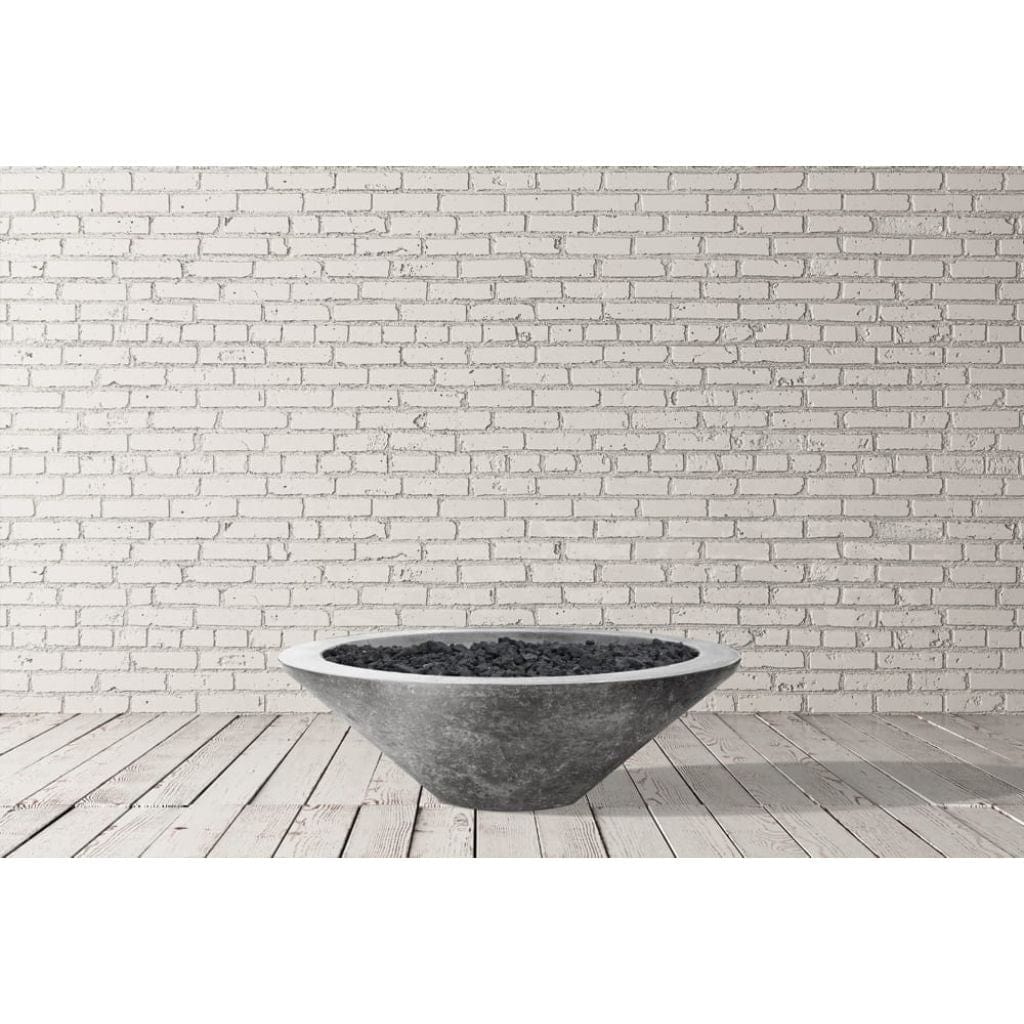 Prism Hardscapes Embarcadero 48" Cafe Round Concrete Propane Gas Fire Pit Bowl