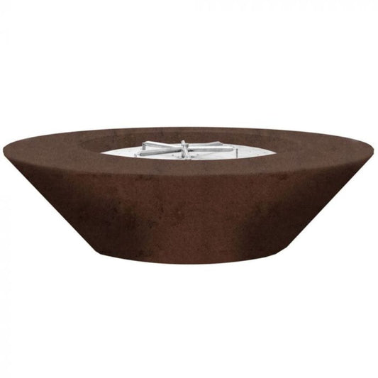 Prism Hardscapes Embarcadero 60 60" Cafe Round Concrete Propane Gas Fire Pit Bowl