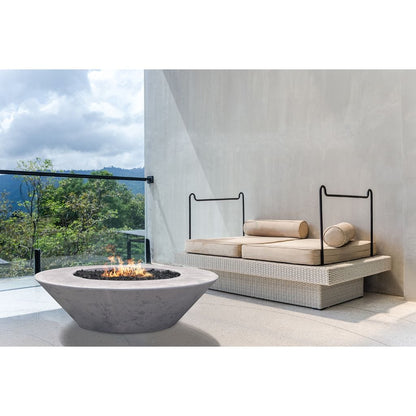 Prism Hardscapes Embarcadero 60 60" Ebony Round Concrete Propane Gas Fire Pit Bowl