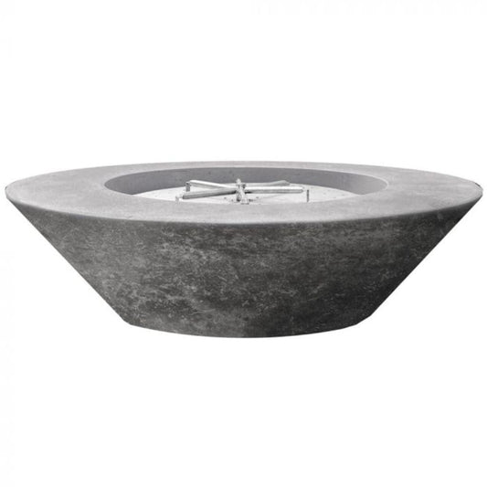 Prism Hardscapes Embarcadero 60 60" Pewter Round Concrete Natural Gas Fire Pit Bowl