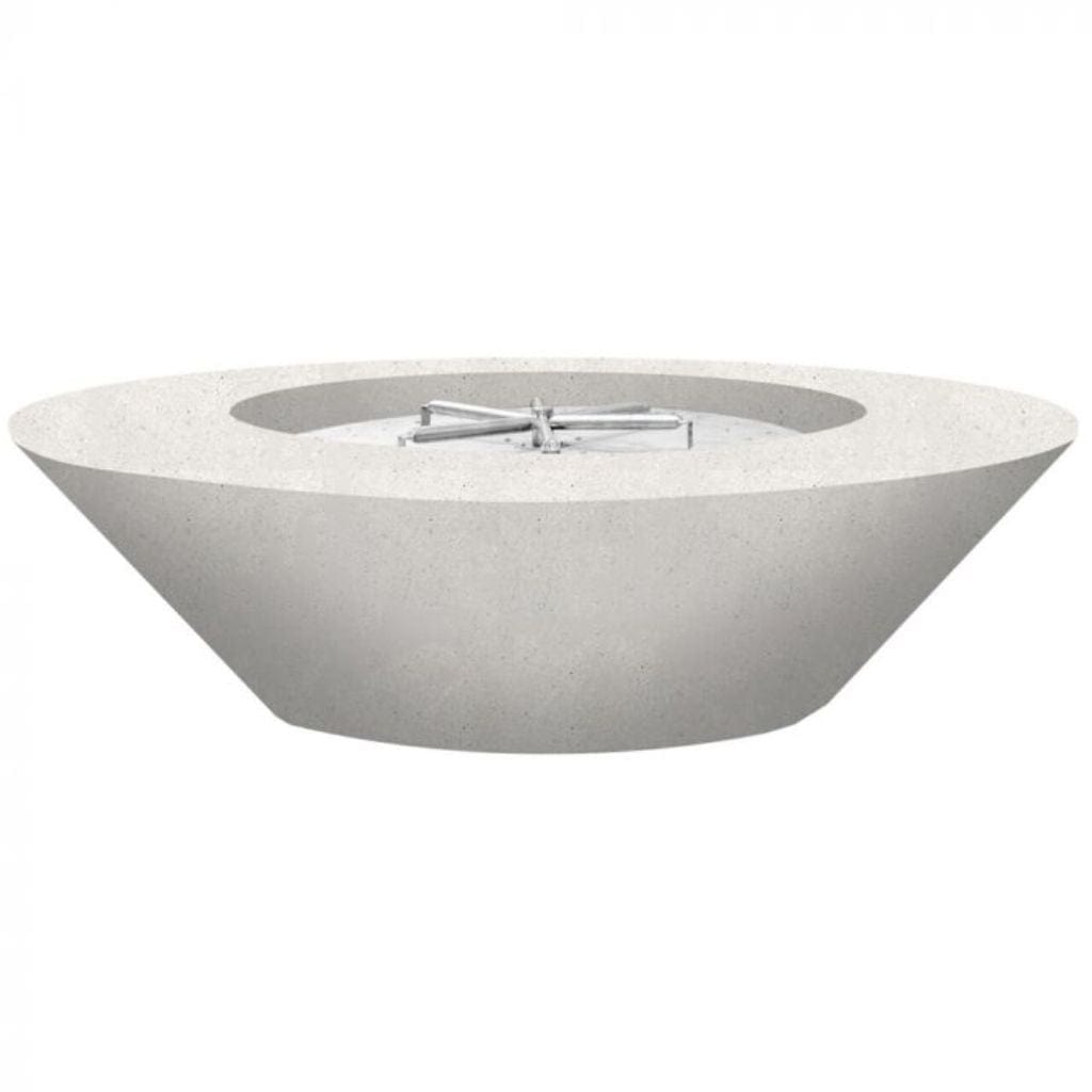 Prism Hardscapes Embarcadero 60 60" Ultra White Round Concrete Natural Gas Fire Pit Bowl