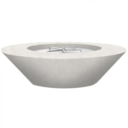 Prism Hardscapes Embarcadero 60 60" Ultra White Round Concrete Natural Gas Fire Pit Bowl