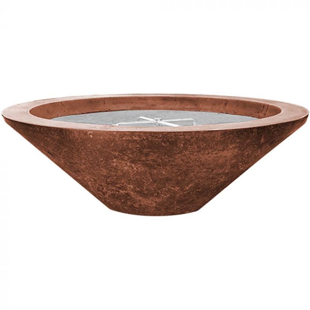 Prism Hardscapes Embarcadero Pedestal 31" Cafe Round Concrete Natural Gas Fire Pit Bowl