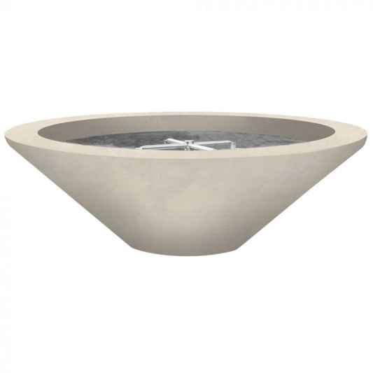 Prism Hardscapes Embarcadero Pedestal 31" Coastal Round Concrete Propane Gas Fire Pit Bowl