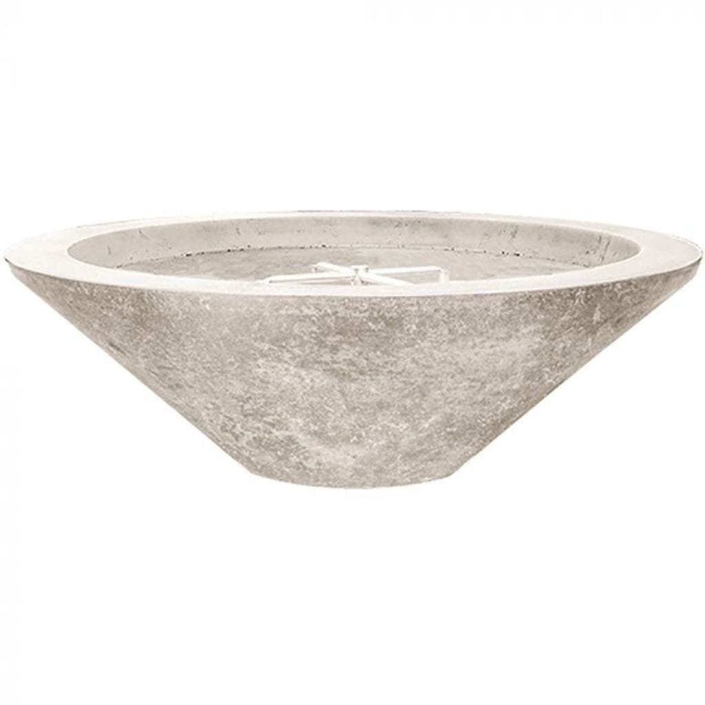 Prism Hardscapes Embarcadero Pedestal 31" Natural Round Concrete Propane Gas Fire Pit Bowl