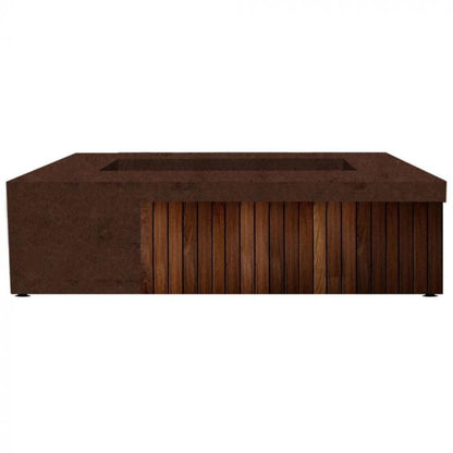 Prism Hardscapes Fairmont 72" Ebony Glass Fiber Reinforced Cement Natural Gas Fire Pit Table