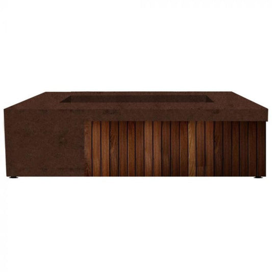 Prism Hardscapes Fairmont 72" Ebony Glass Fiber Reinforced Cement Natural Gas Fire Pit Table