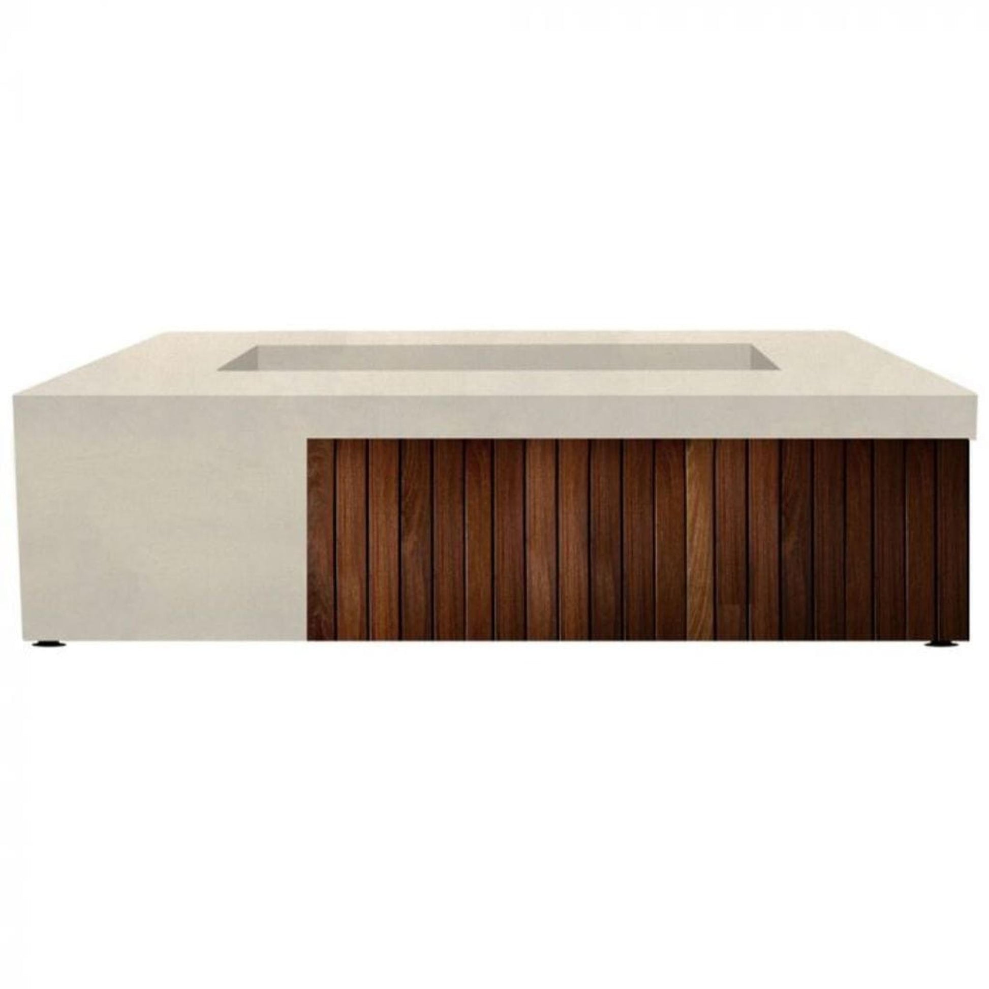 Prism Hardscapes Fairmont 72" Coastal Glass Fiber Reinforced Cement Natural Gas Fire Pit Table