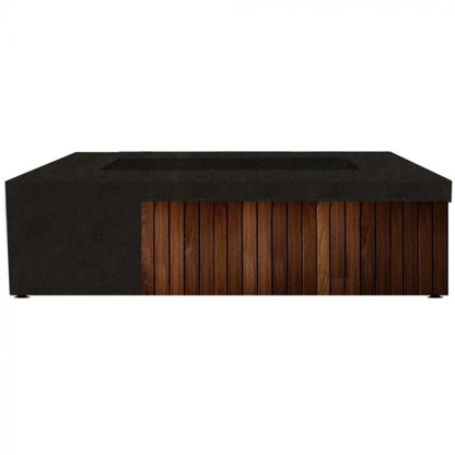 Prism Hardscapes Fairmont 72" Ebony Glass Fiber Reinforced Cement Natural Gas Fire Pit Table