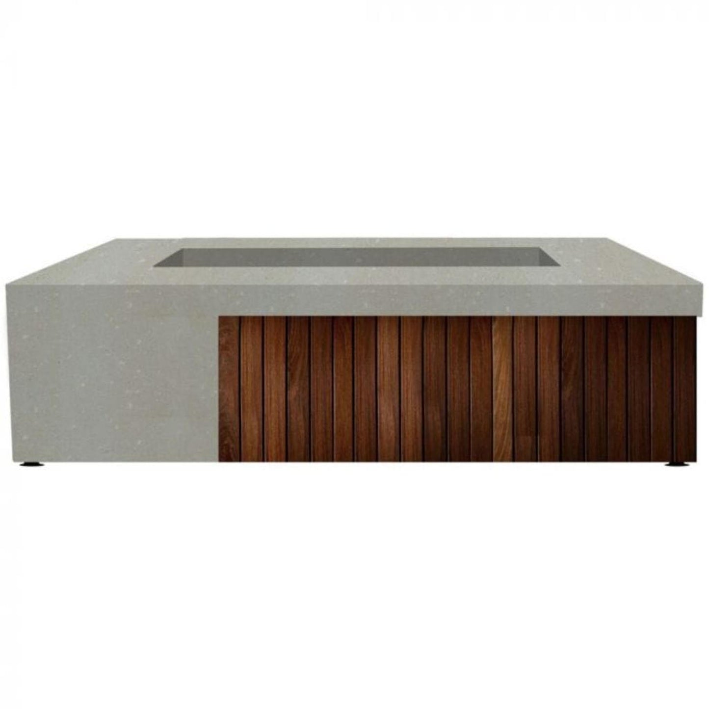 Prism Hardscapes Fairmont 72" Natural Glass Fiber Reinforced Cement Natural Gas Fire Pit Table