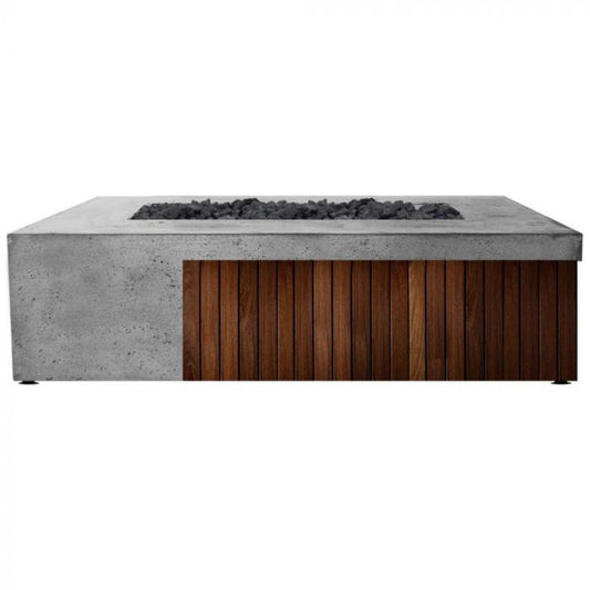 Prism Hardscapes Fairmont 72" Pewter Glass Fiber Reinforced Cement Natural Gas Fire Pit Table