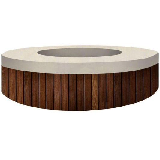 Prism Hardscapes Hampton 48" Coastal Round Glass Fiber Reinforced Cement Natural Gas Fire Pit Bowl