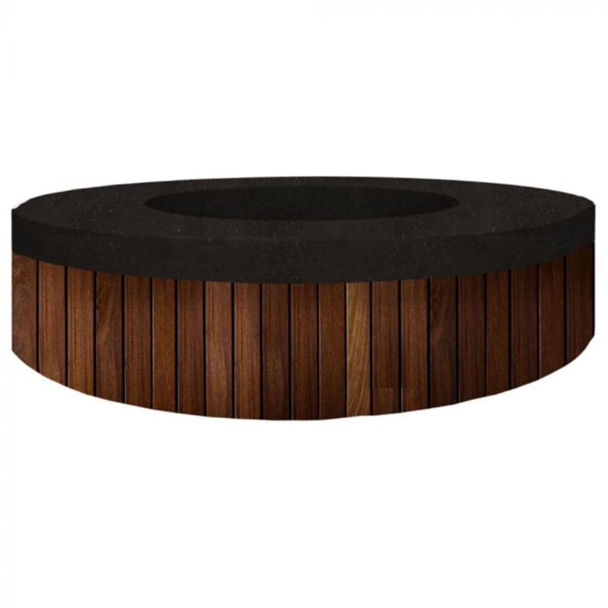 Prism Hardscapes Hampton 48" Ebony Round Glass Fiber Reinforced Cement Natural Gas Fire Pit Bowl