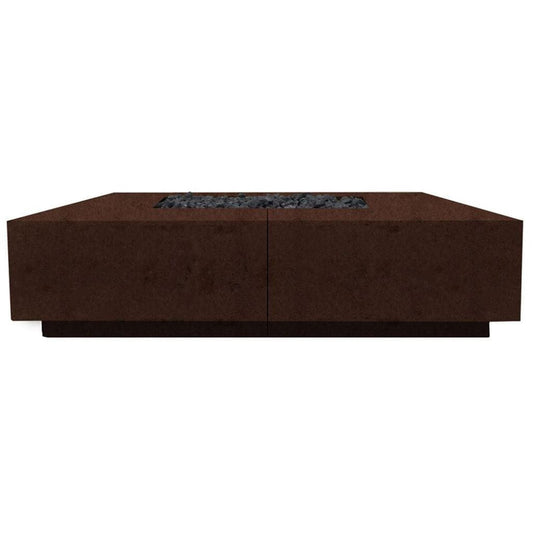 Prism Hardscapes Largo 72" Café Glass Fiber Reinforced Cement Natural Gas Fire Pit Bowl