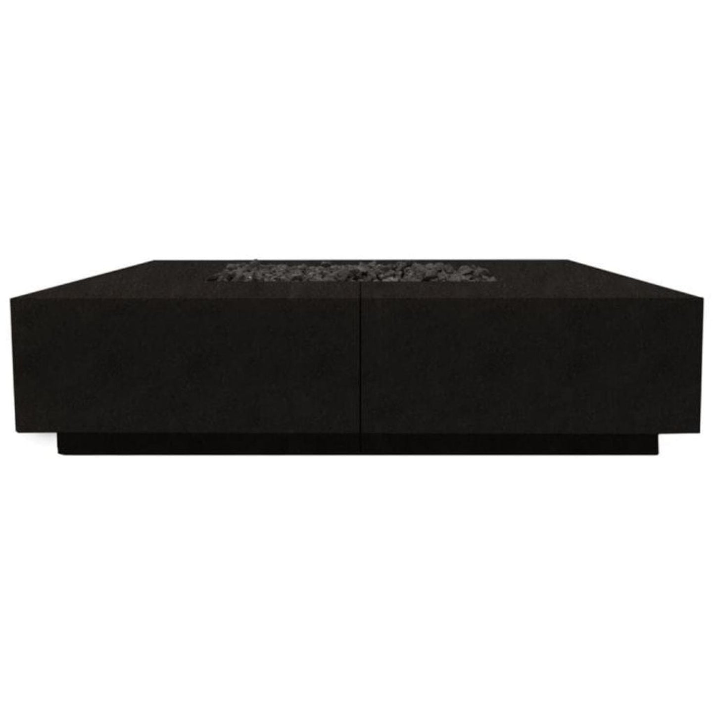 Prism Hardscapes Largo 72" Ebony Glass Fiber Reinforced Cement Natural Gas Fire Pit Bowl