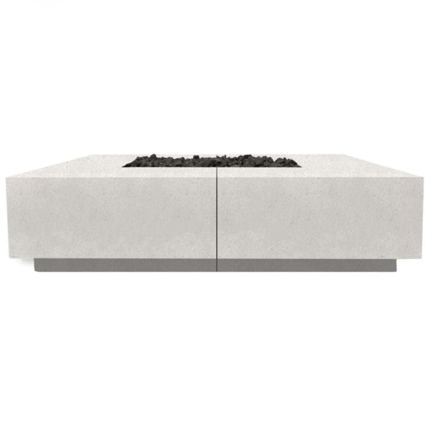 Prism Hardscapes Largo 72" Ultra White Glass Fiber Reinforced Cement Liquid Propane Fire Pit Bowl
