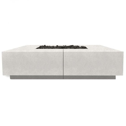 Prism Hardscapes Largo 72" Ultra White Glass Fiber Reinforced Cement Liquid Propane Fire Pit Bowl