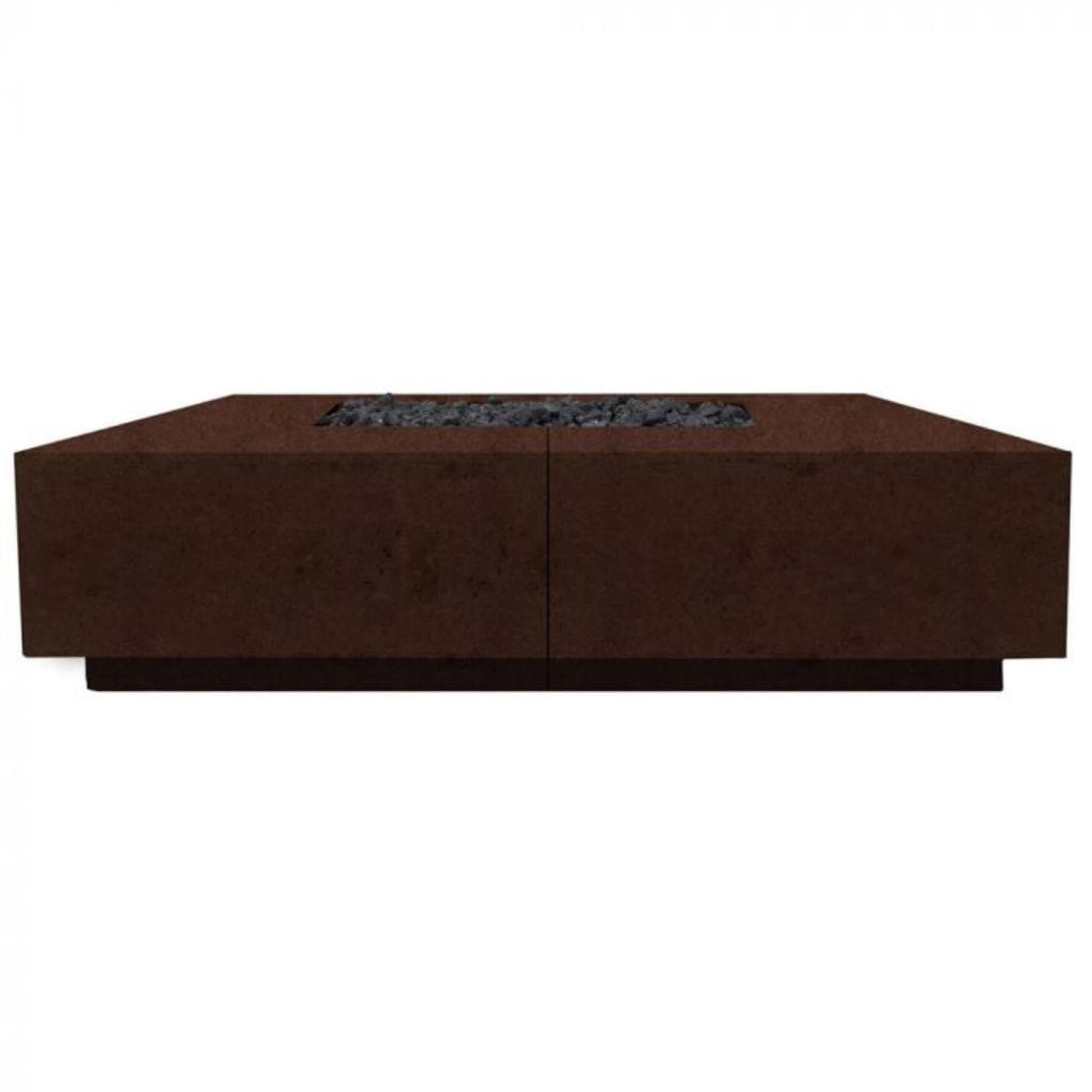 Prism Hardscapes Largo 96" Café Square Natural Gas Concrete Fire Pit Table
