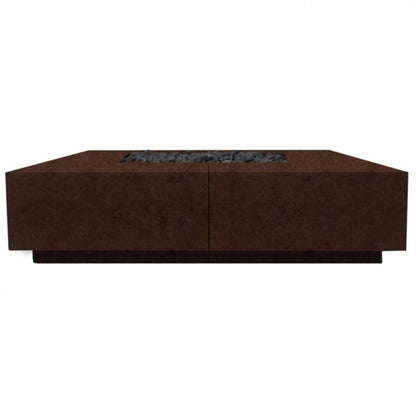 Prism Hardscapes Largo 96" Café Square Natural Gas Concrete Fire Pit Table