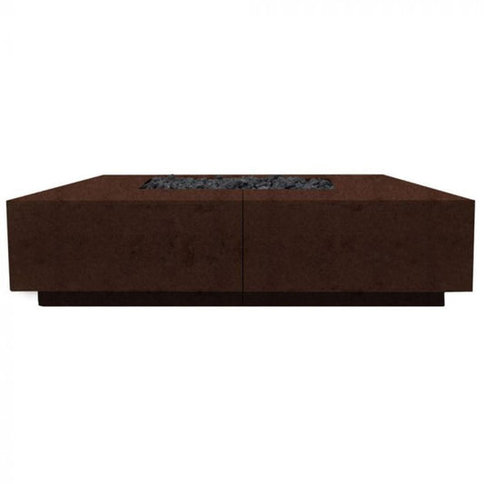 Prism Hardscapes Largo 96" Café Square Natural Gas Concrete Fire Pit Table