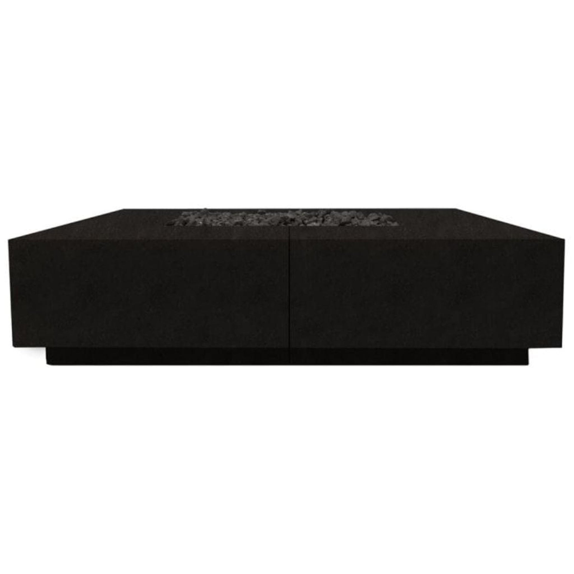 Prism Hardscapes Largo 96" Ebony Square Natural Gas Concrete Fire Pit Table