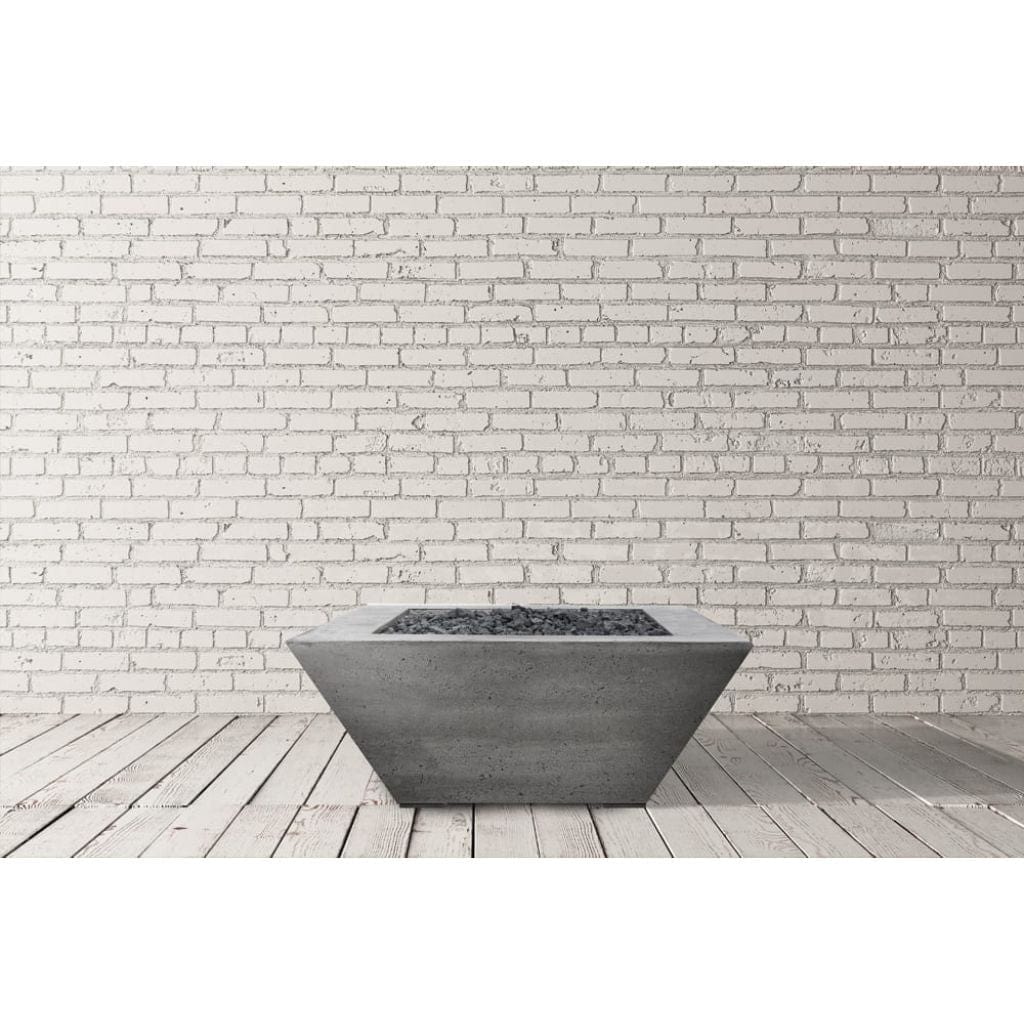 Prism Hardscapes Lombard 42" Cafe Square Concrete Propane Gas Fire Pit Table