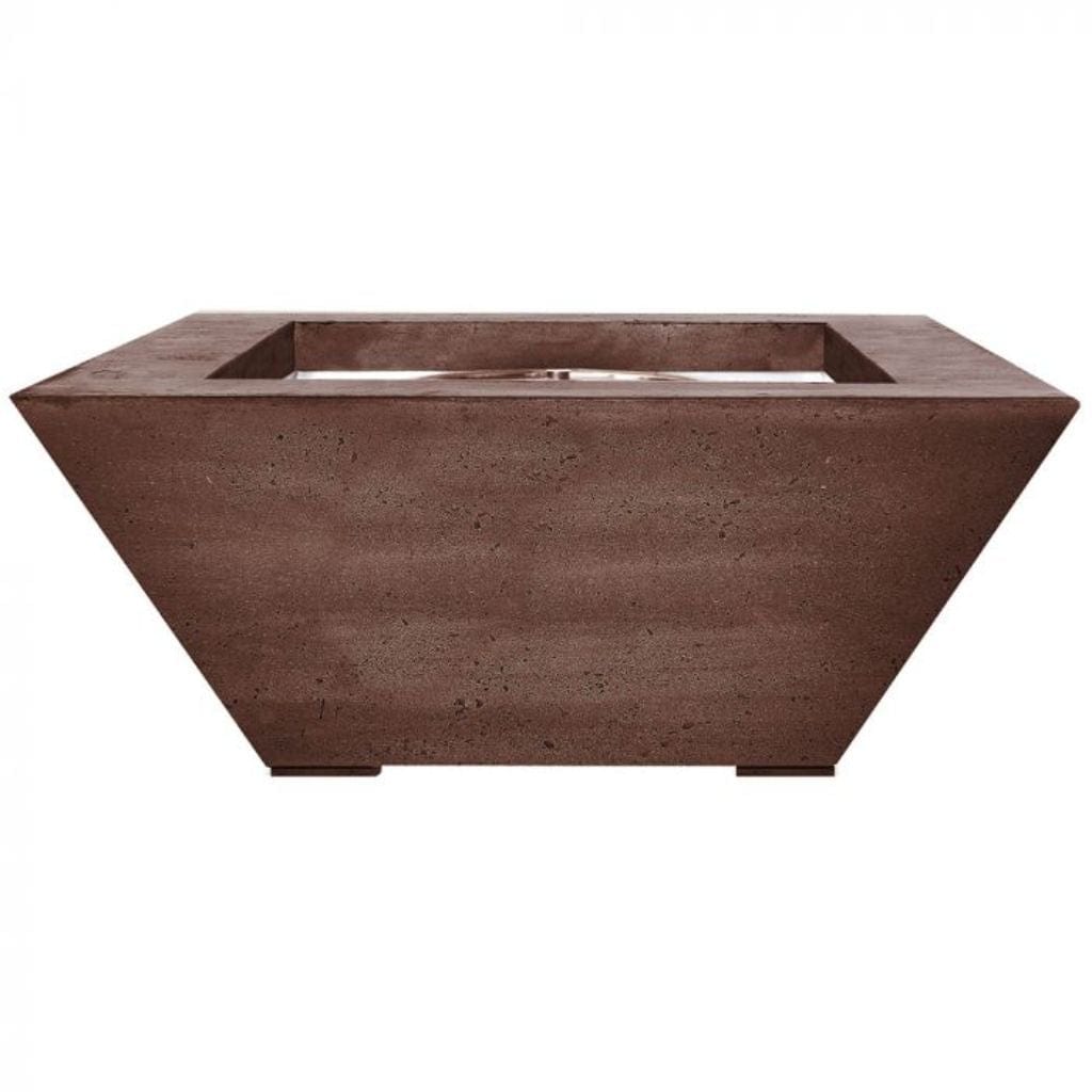 Prism Hardscapes Lombard 42" Cafe Square Concrete Propane Gas Fire Pit Table
