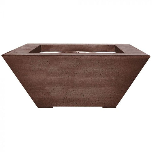 Prism Hardscapes Lombard 42" Cafe Square Concrete Propane Gas Fire Pit Table