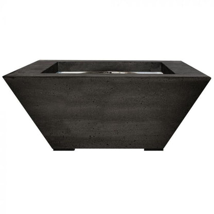 Prism Hardscapes Lombard 42" Ebony Square Concrete Propane Gas Fire Pit Table