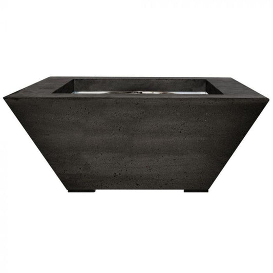 Prism Hardscapes Lombard 42" Ebony Square Concrete Propane Gas Fire Pit Table