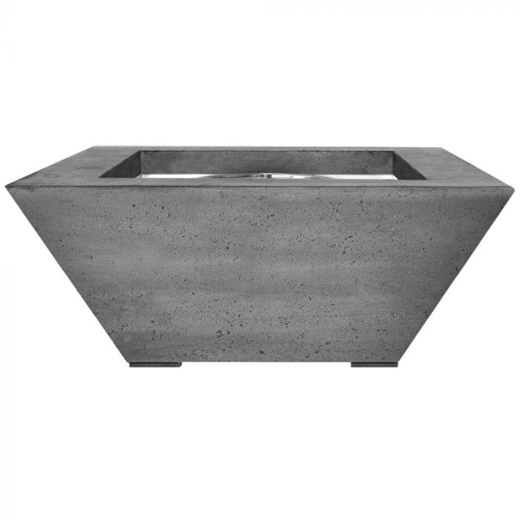 Prism Hardscapes Lombard 42" Pewter Square Concrete Natural Gas Fire Pit Table