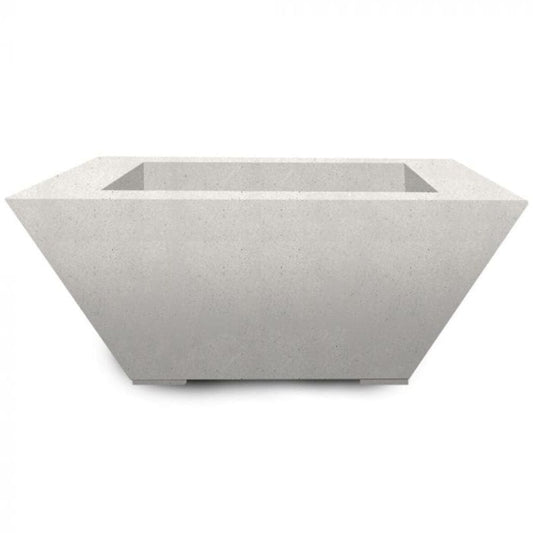 Prism Hardscapes Lombard 42" Ultra White Square Concrete Natural Gas Fire Pit Table