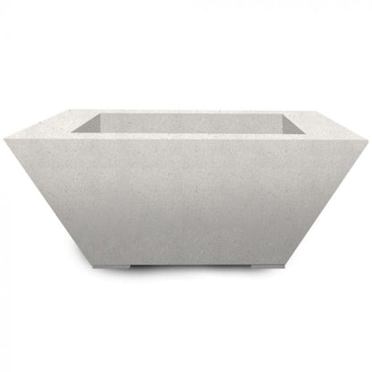 Prism Hardscapes Lombard 42" Ultra White Square Concrete Propane Gas Fire Pit Table