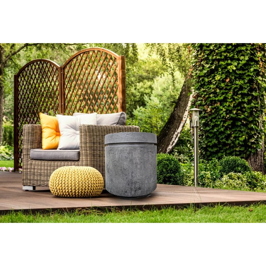 Prism Hardscapes Mod 20" Natural Round Concrete Propane Tank Enclosure