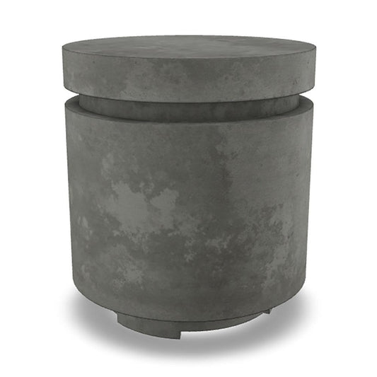 Prism Hardscapes Mod 20" Pewter Round Concrete Propane Tank Enclosure