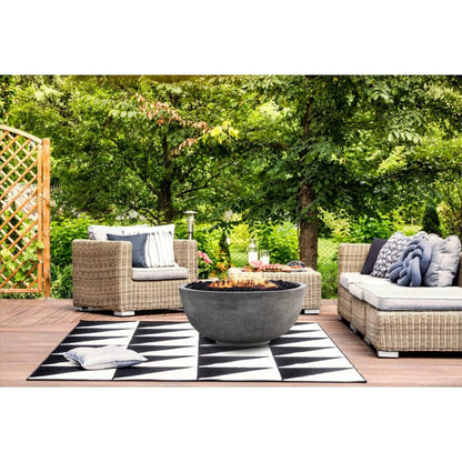 Prism Hardscapes Moderno 1 39" Cafe Round Concrete Natural Gas Fire Pit Bowl