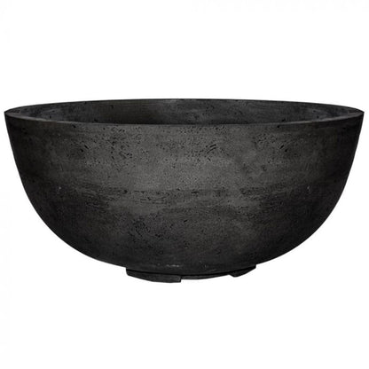 Prism Hardscapes Moderno 1 39" Ebony Round Concrete Propane Gas Fire Pit Bowl