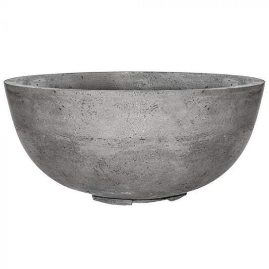 Prism Hardscapes Moderno 1 39" Pewter Round Concrete Propane Gas Fire Pit Bowl